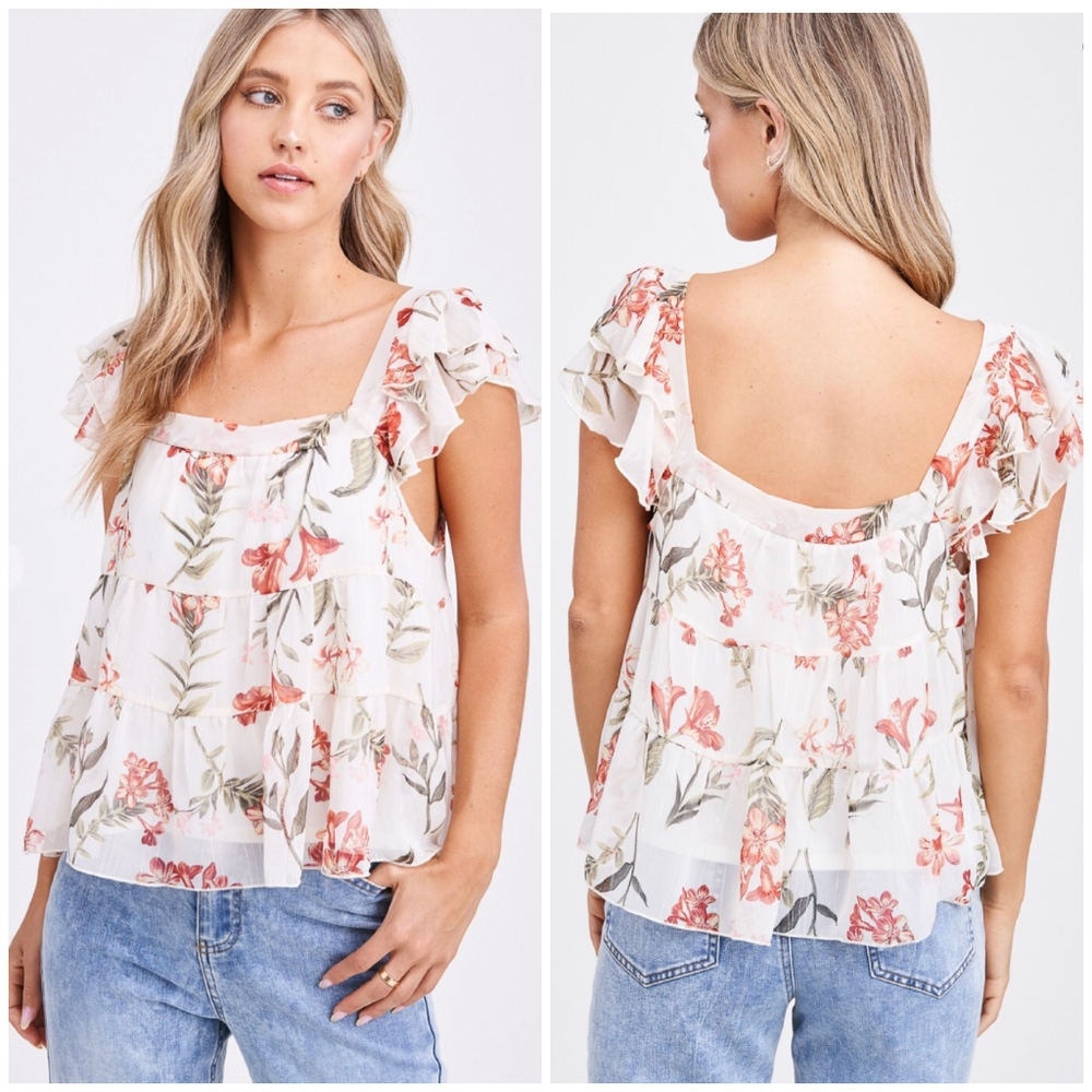 Jacquie The Label  Floral Relaxed Fit Top - Picture 2 of 8